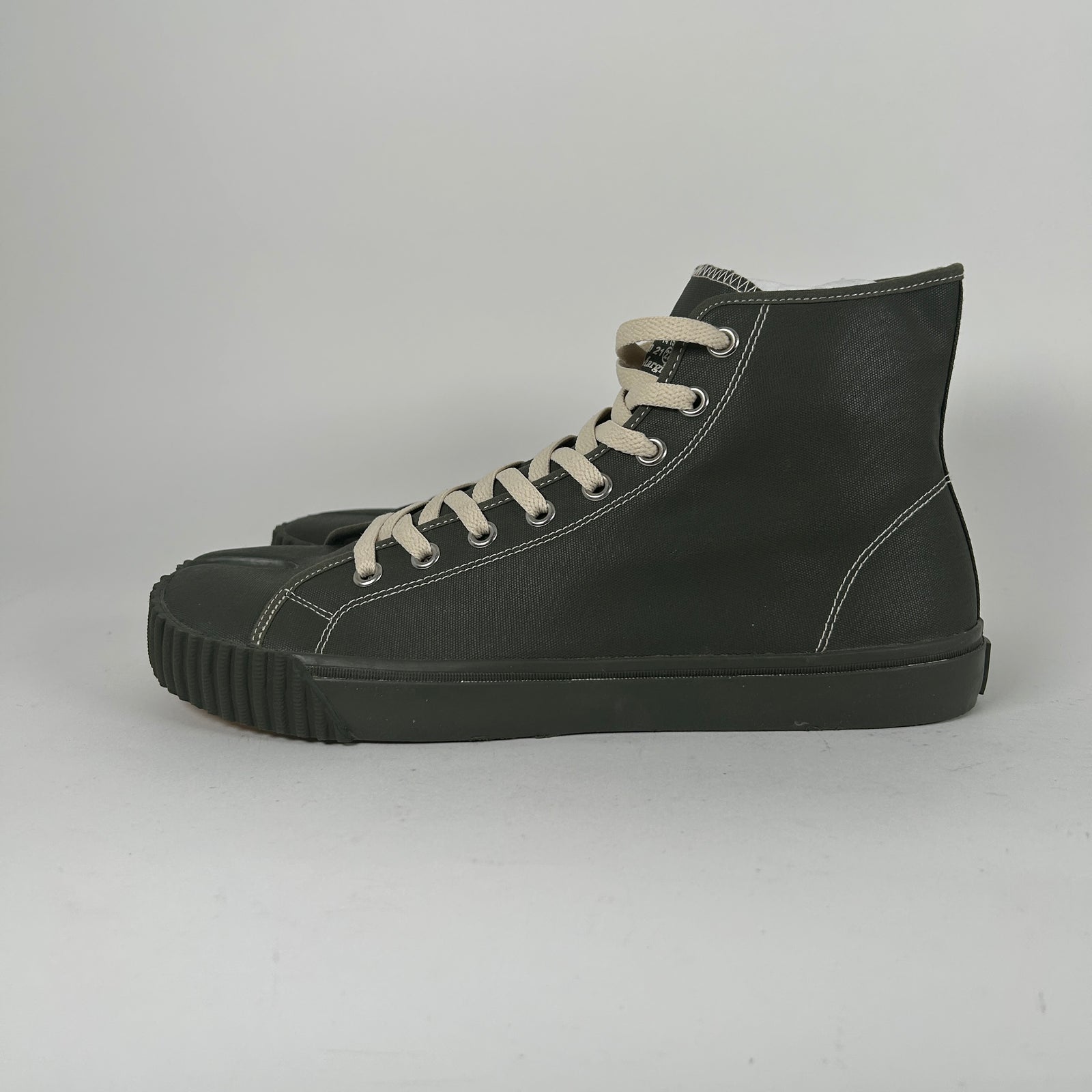 Maison Margiela Green Canvas Tabi Size 45