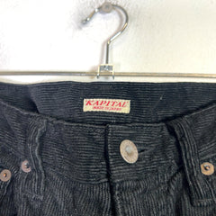 Kapital Black Corduroy Gemstone Pants