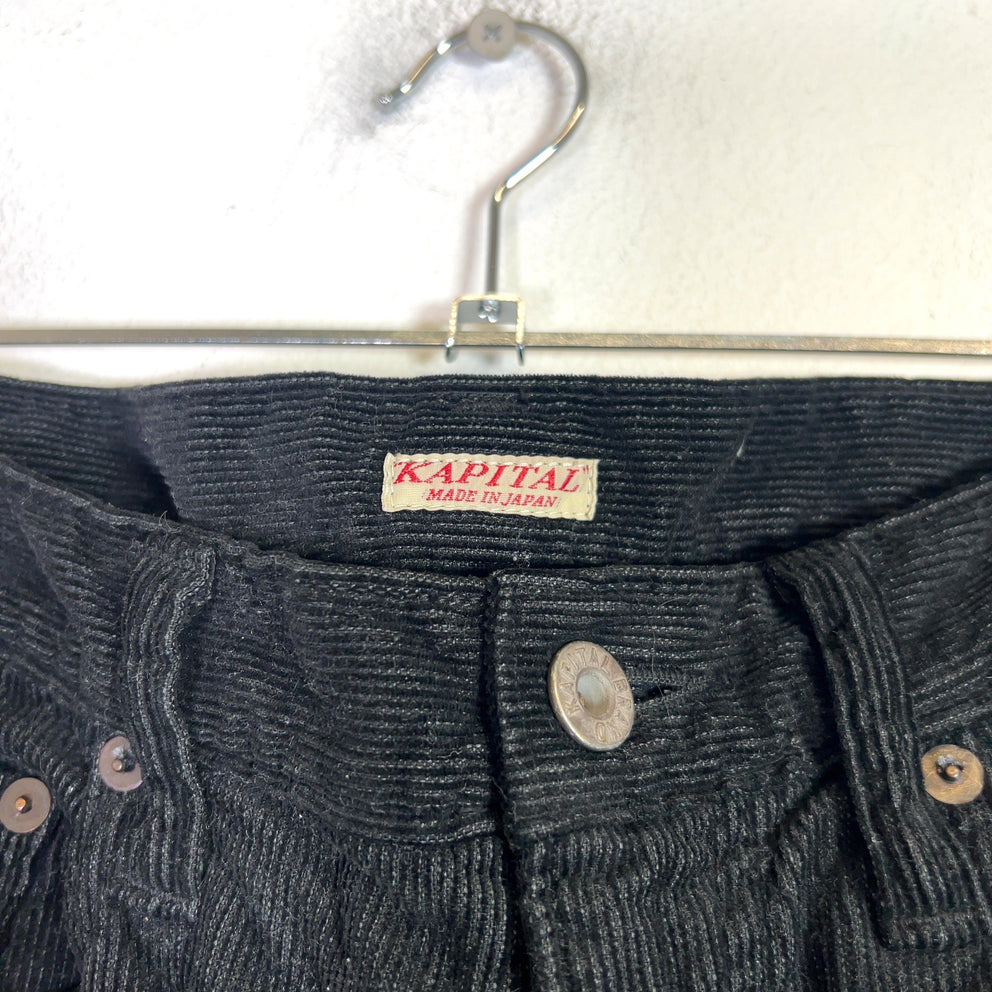 Kapital Black Corduroy Gemstone Pants