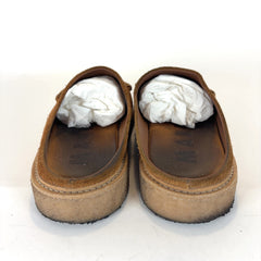 Marni Round Toe Crepe Sole Suede Mules Sandals
