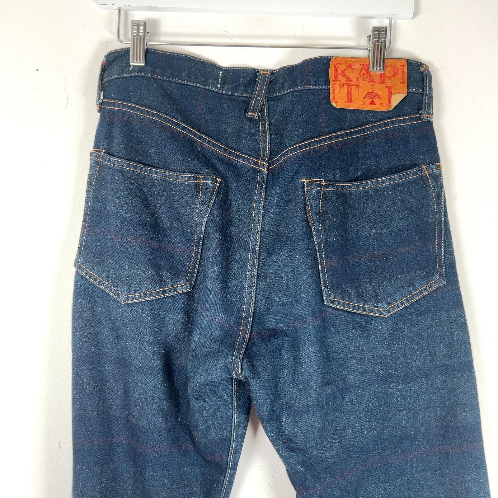 Kapital Plaid Slub Denim Jeans