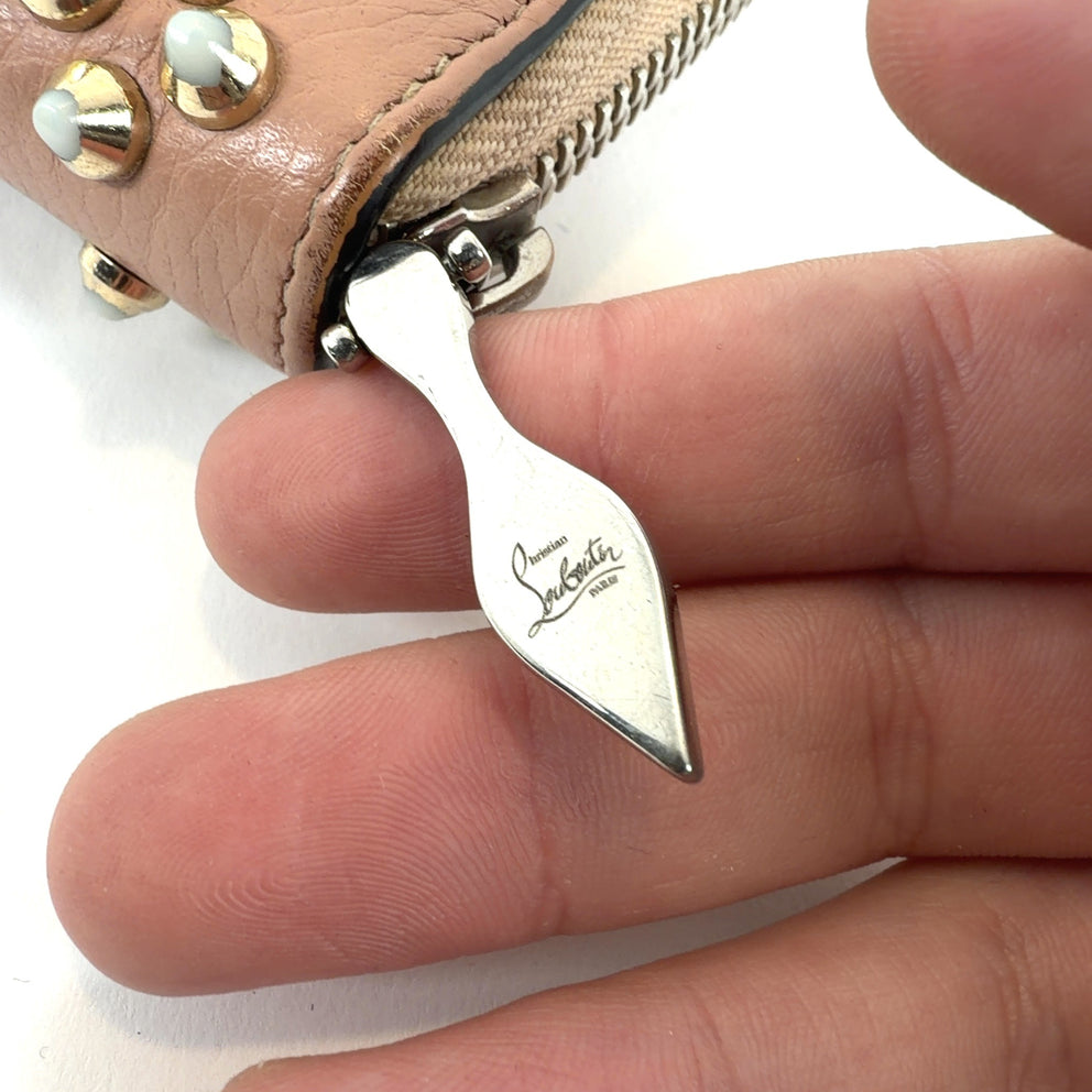 Christian Louboutin Spiked Panattone Leather Wallet