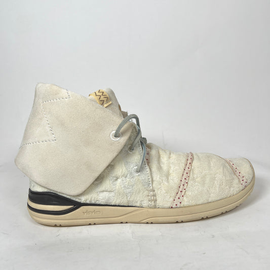 Visvim White Huron Lhamo Hi-Folk Sneaker Size 9.5