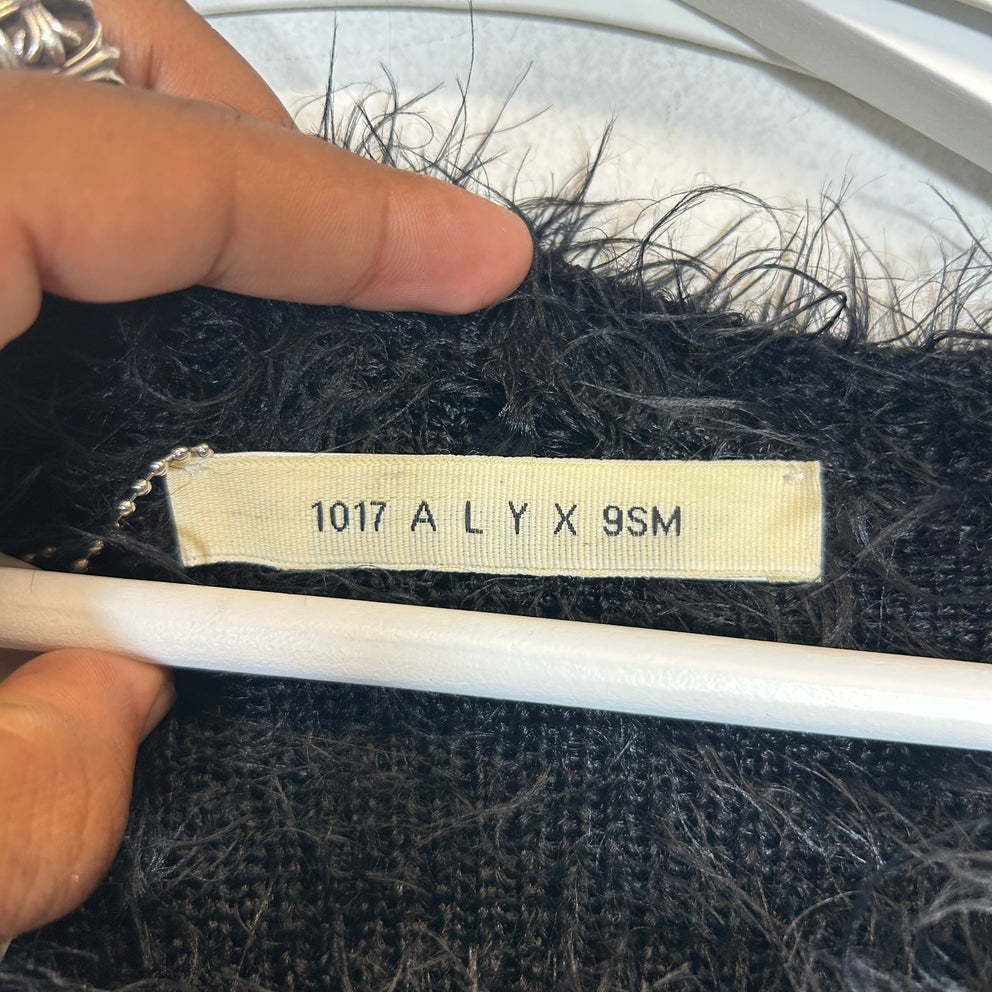 Alyx Black Fur Sweater Size XL