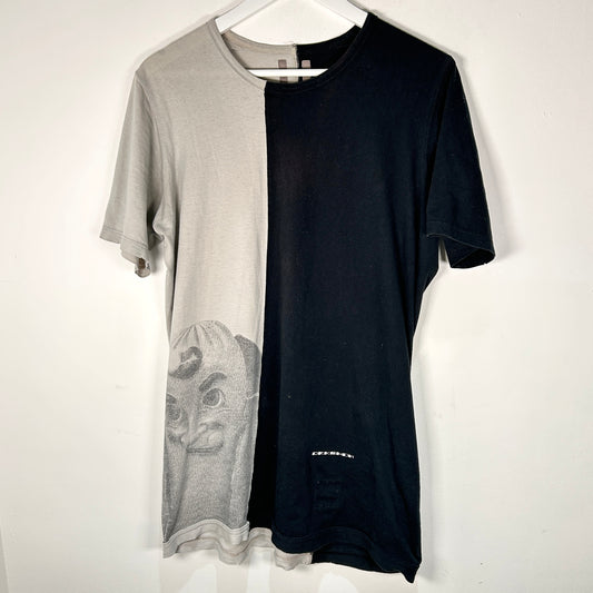 Rick Owens Asymmetrical 'Hot Dog' Graphic T-Shirt Size M