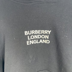 Burberry Spell Out Embroidered Logo Hoodie