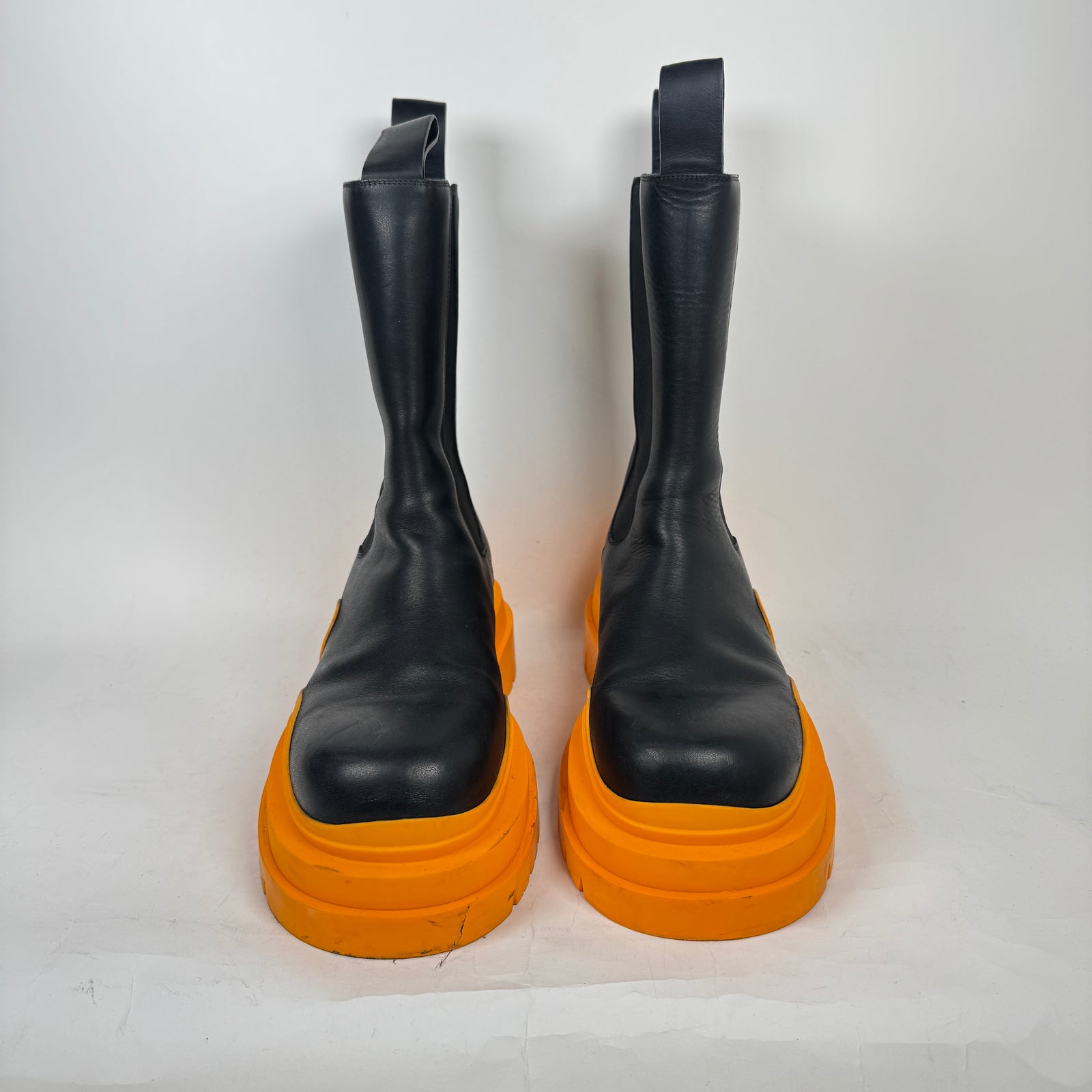 Bottega Veneta Black/Yellow Tire Chelsea Boot Size 43