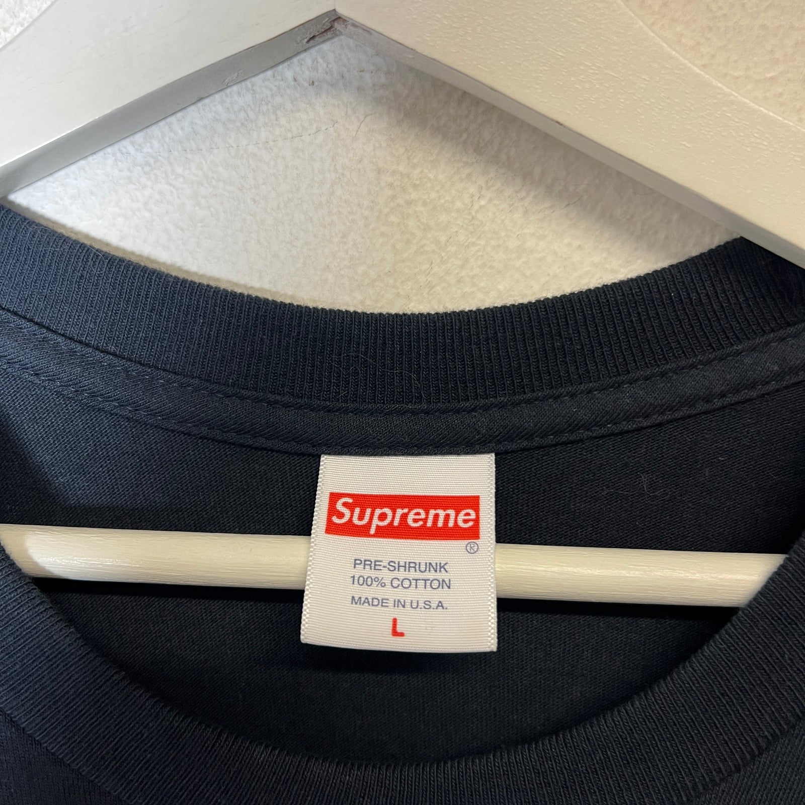 Supreme Navy Camo Box Logo T-Shirt Size L