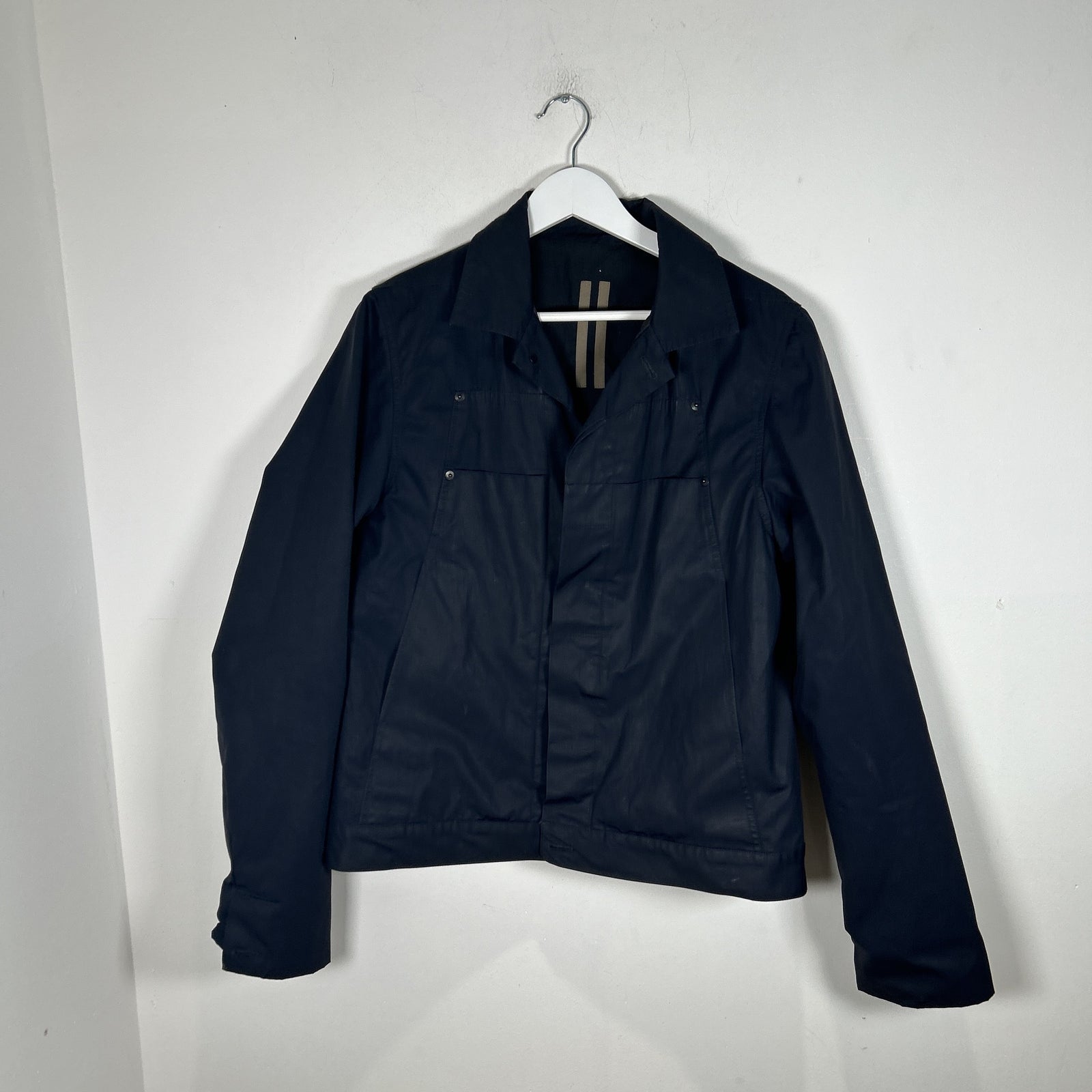Rick Owens Navy Nylon Work Jacket Size S