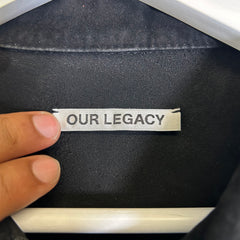 Our Legacy Black Suede Zip Up Jacket Size M