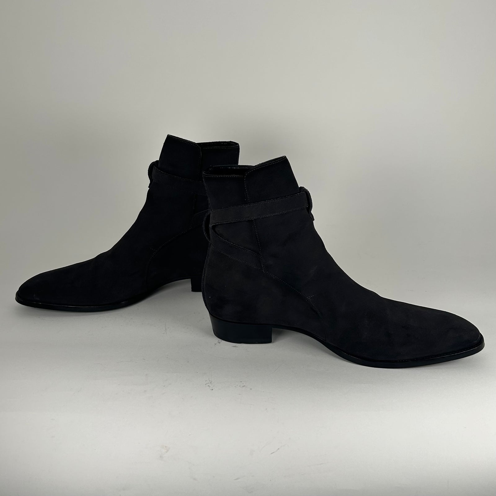 Saint Laurent Paris Charcoal Wyatt Jodphur Boots Size 45