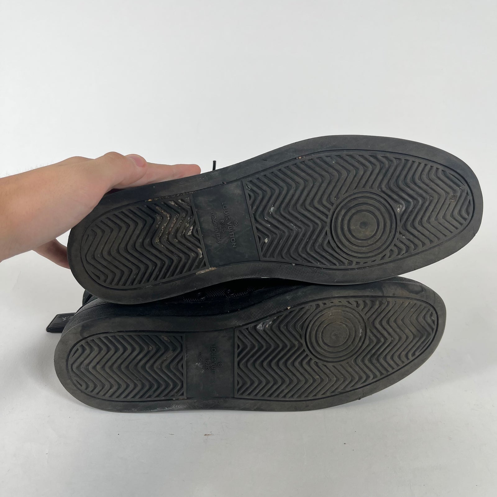Louis Vuitton Black Damier High Tops LV 9