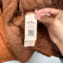 Stone Island Burnt Orange Quilted Nylon Stella Jacket Size L