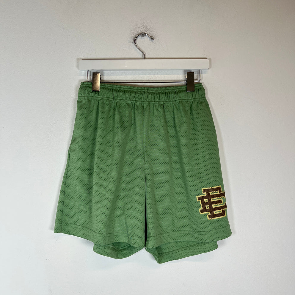 Eric Emanuel Green/Brown Mesh Shorts Size L