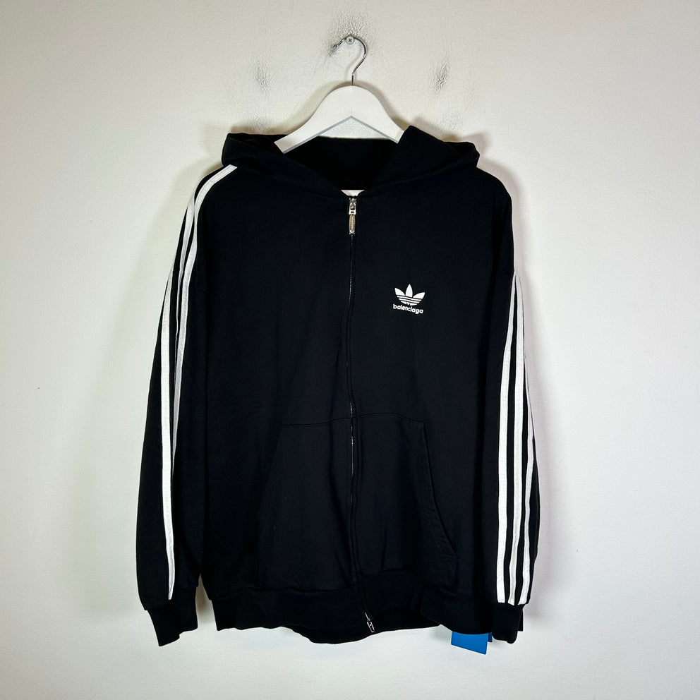Balenciaga x Adidas SS23 Three Stripe Zip-Up Hoodie