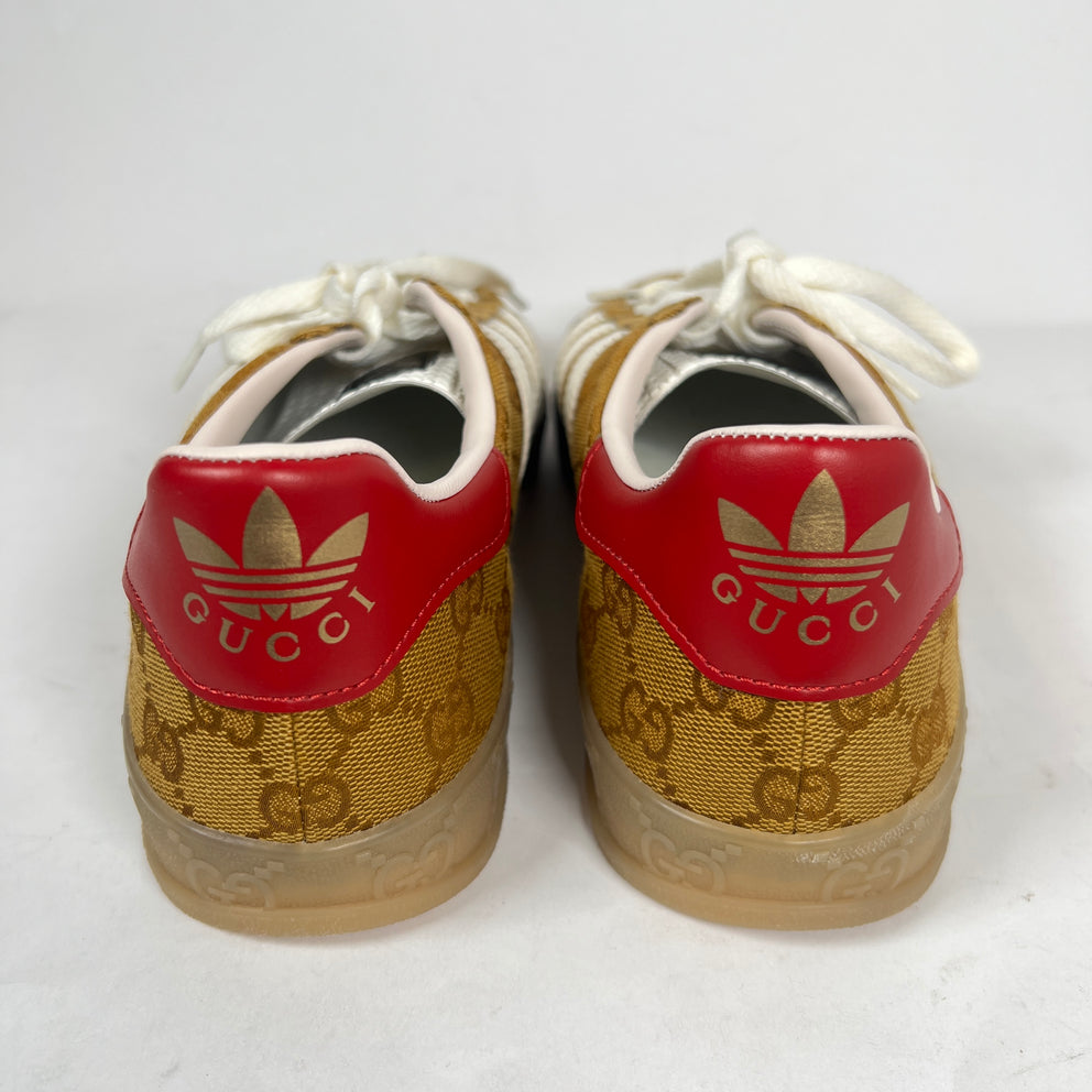 Gucci x Adidas Tan GG Gazelle Sneaker Size 39.5