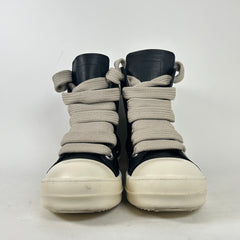 Rick Owens Black Leather Jumbo Lace Ramones Size 44.5