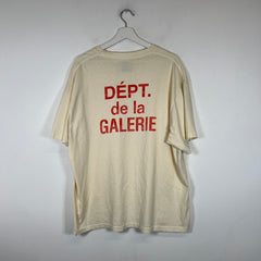 Gallery Dept Cream/Orange French Logo T-Shirt Size XL