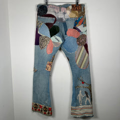 Kapital Hippie Flare Patchwork Jeans Size 32