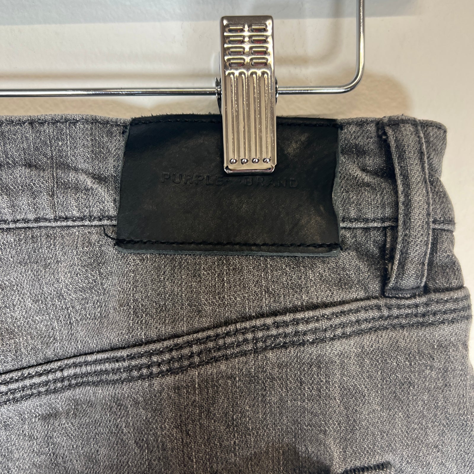 Purple Grey Distressed Jeans Size 32