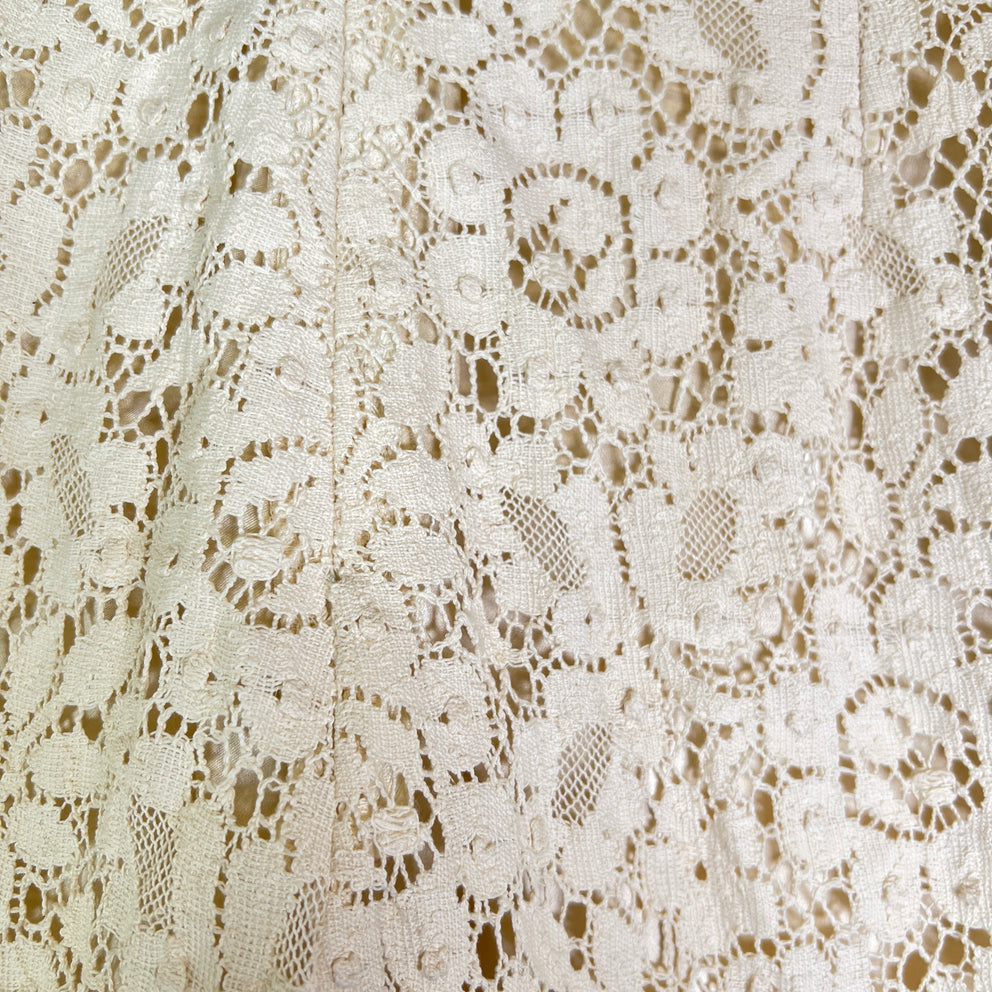 Gucci Ivory Web Lace Midi Skirt