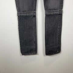 Balenciaga Convertible Grey Wash Denim Jeans Size 30