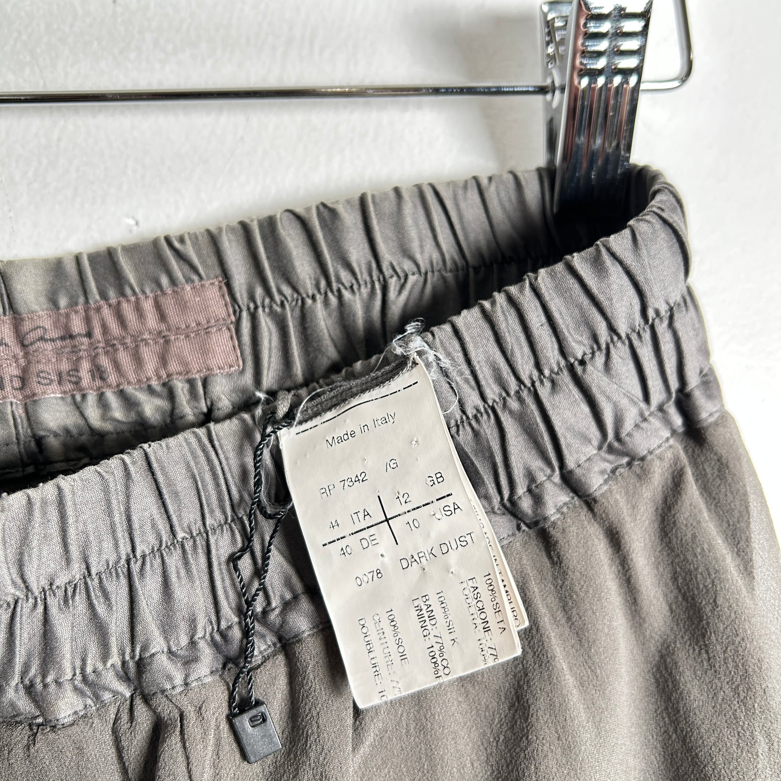 Rick Owens SS13 Dark Dust Viscose Shorts Size 10
