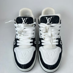 Louis Vuitton Black Noir Denim Monogram Trainer Size LV 9