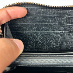 Gucci Black Kingsnake Leather Long Wallet