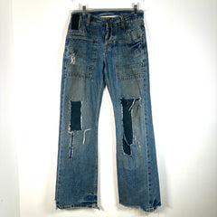 Rick Owens Vintage Slab Blue Distressed Jeans Size 30