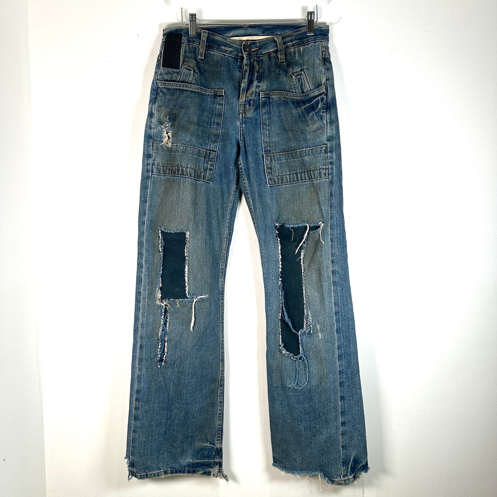 Rick Owens Vintage Slab Blue Distressed Jeans Size 30