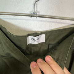 Celine Olive Green Cargo Shorts