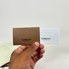 Burberry Sandon Beige Check Leather Card Holder
