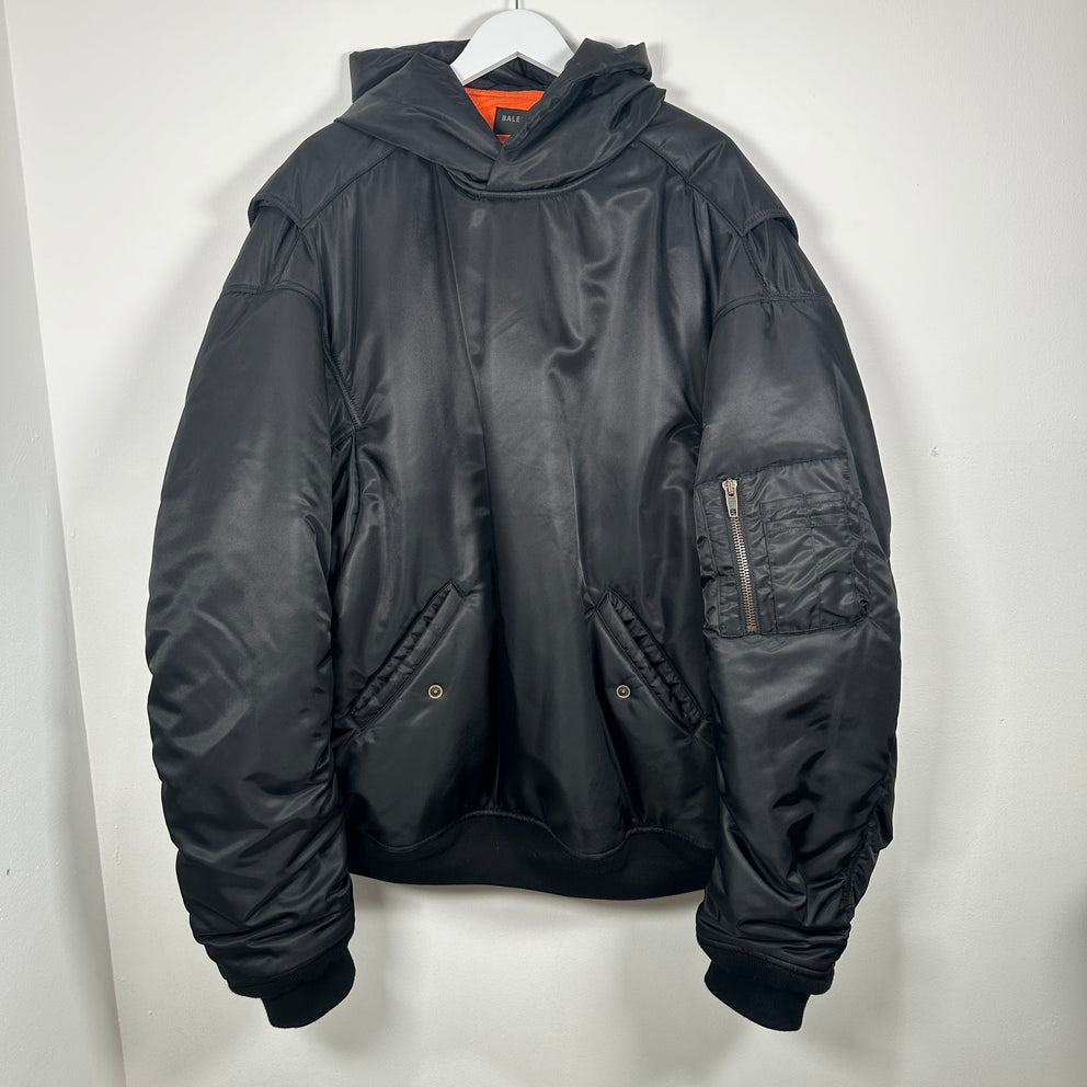 Balenciaga Nylon Bomber Hoodie Size L