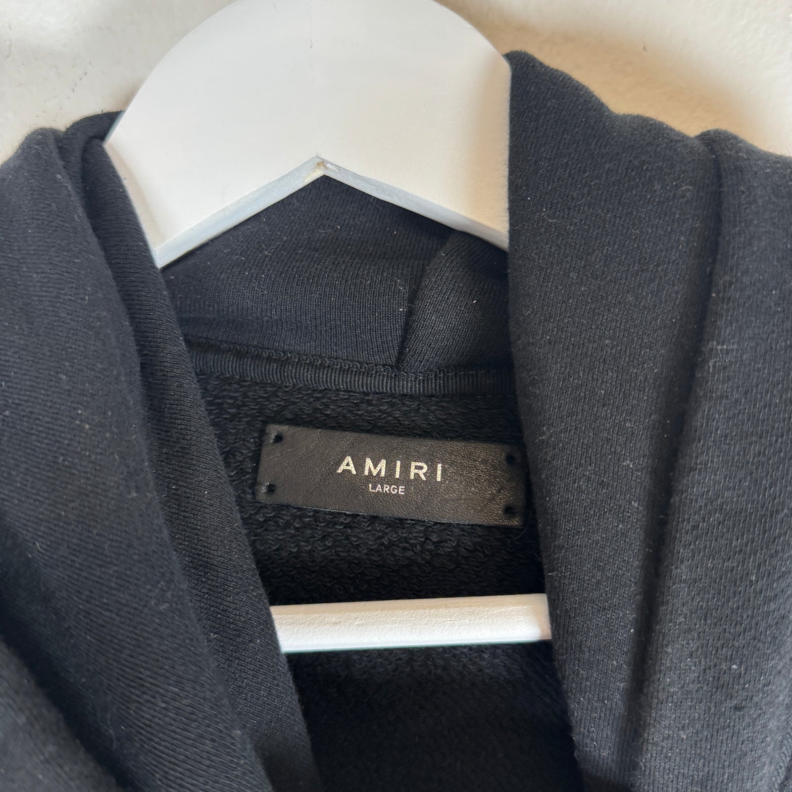 Amiri Black MA Core Logo Hoodie Size L
