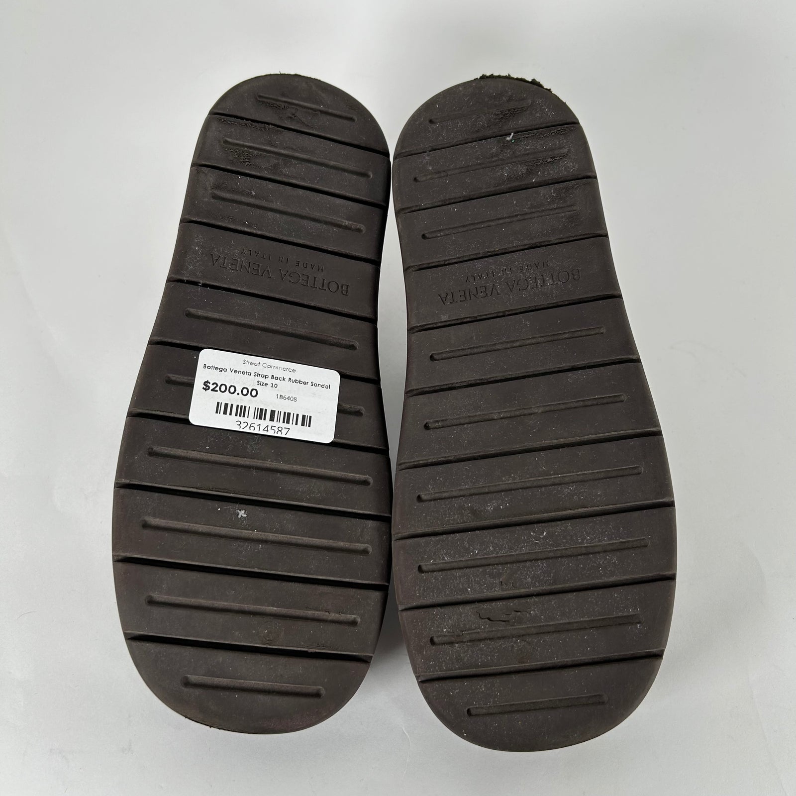 Bottega Veneta Strap Back Rubber Sandal Size 10