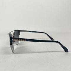 Balmain BL2533 Round Black Brow Bar Sunglasses