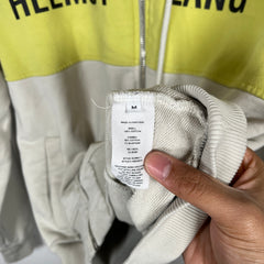 Helmut Lang Beige/Yellow Taxi Zip-Up Hoodie Size M