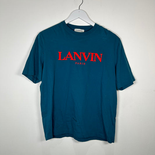 Lanvin Blue Curb Logo T-Shirt Size S