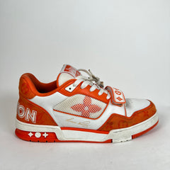 Louis Vuitton Orange Denim Monogram Trainer Size LV 9