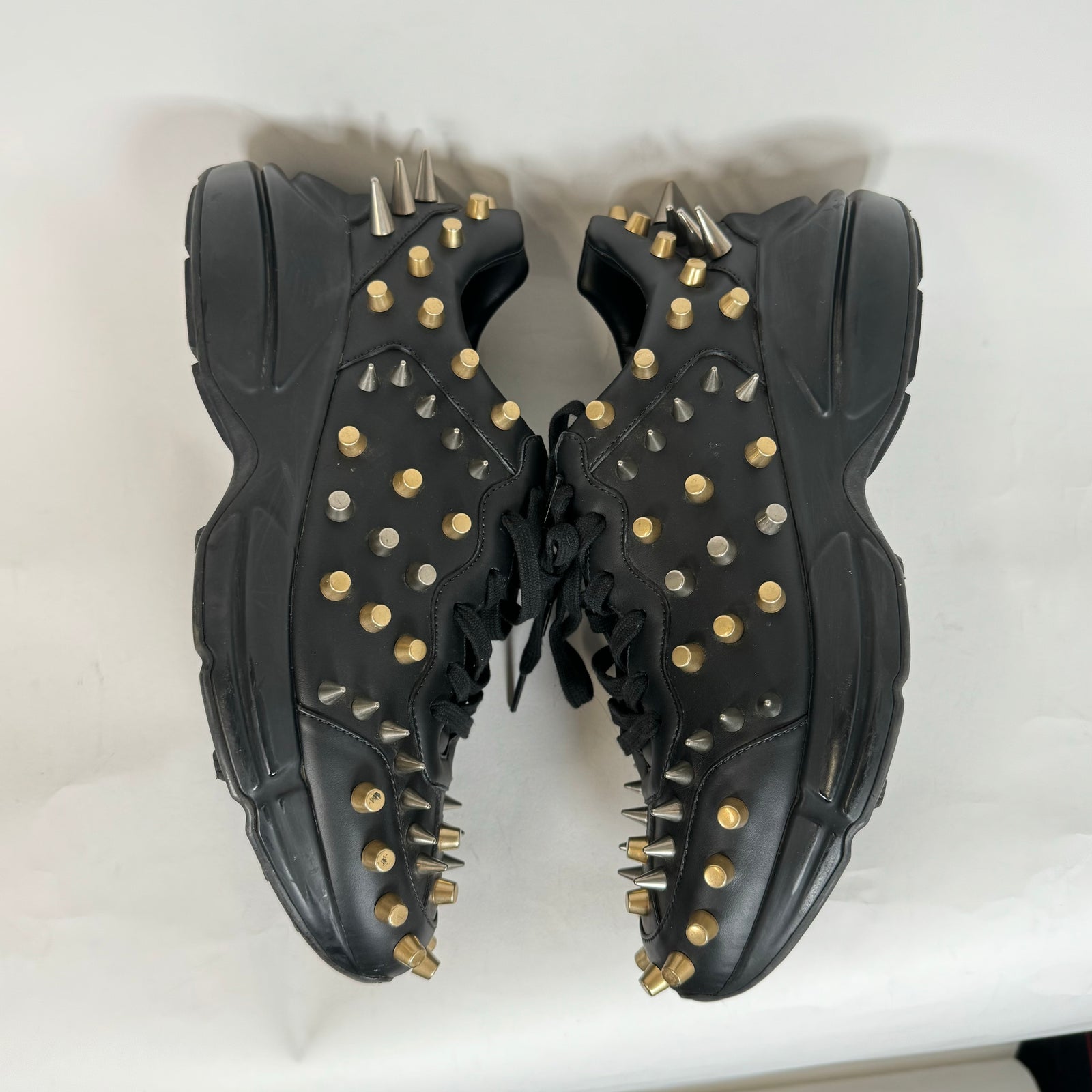 Gucci Black Studded Rhyton Sneaker Size 9.5