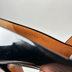 Gucci Black Patent Leather Mary Janes Size 36.5