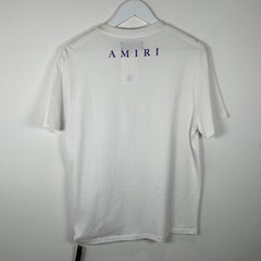 Amiri Purple Graphic White T-Shirt Size S