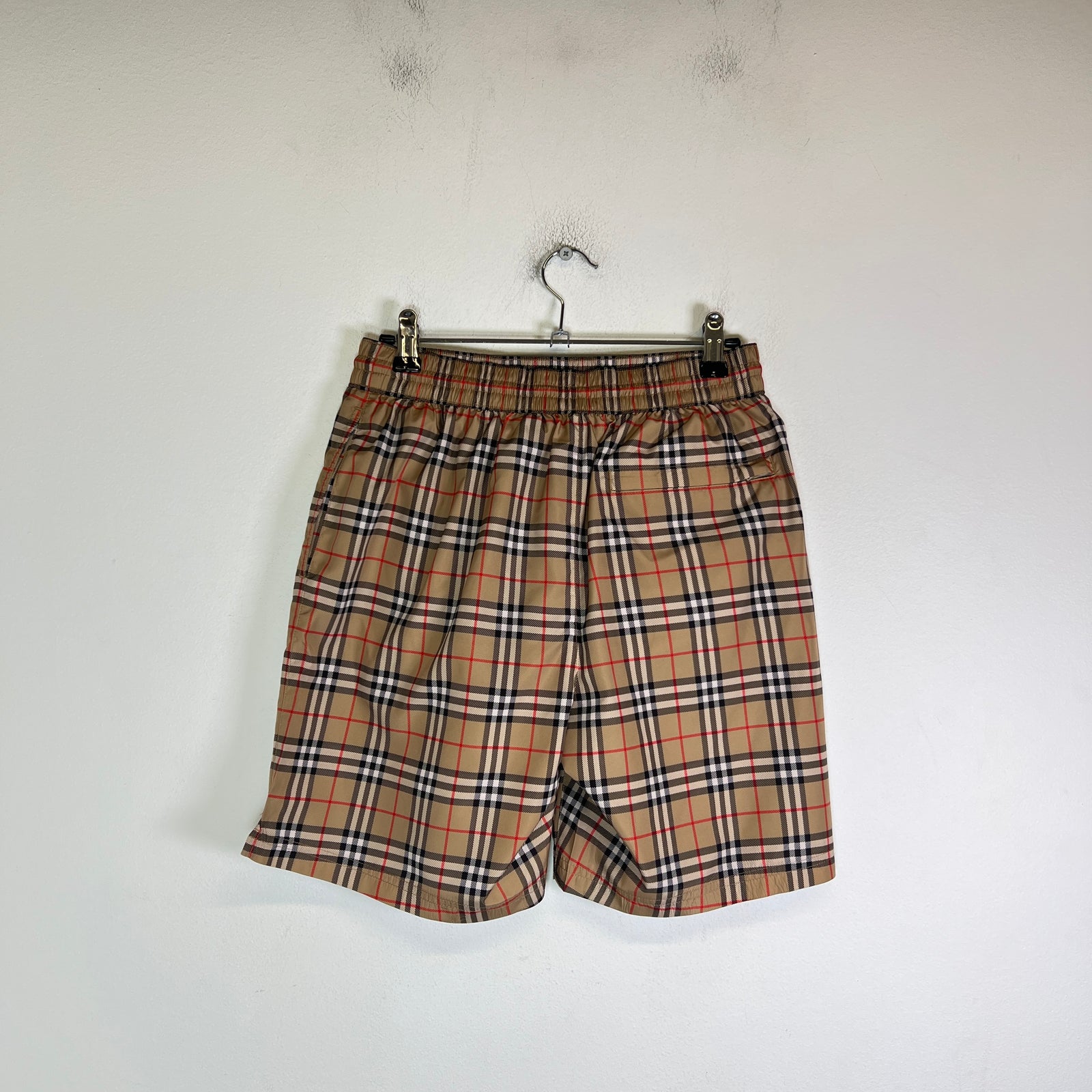 Burberry Beige Check Swim Shorts Size S