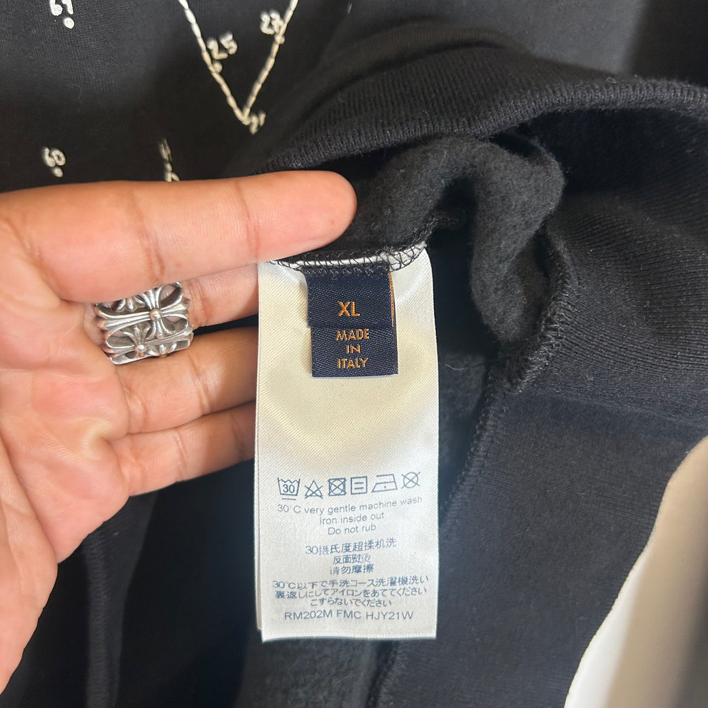 Louis Vuitton Black 'Connect The Dots' Embroidered Crewneck Size XL