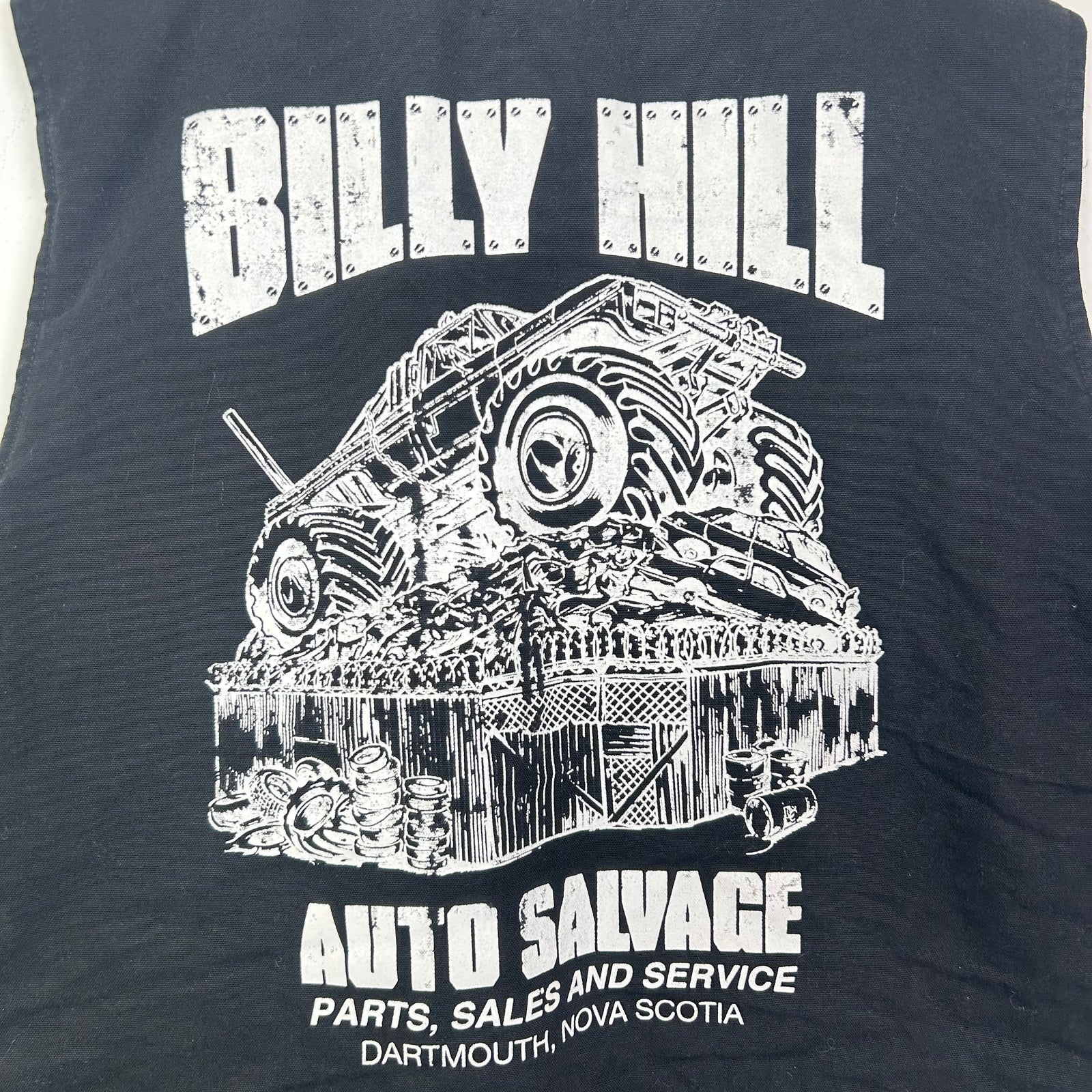 Billy Hill Black ‘Auto Salvage’ Carhartt Duck Vest Size XXL
