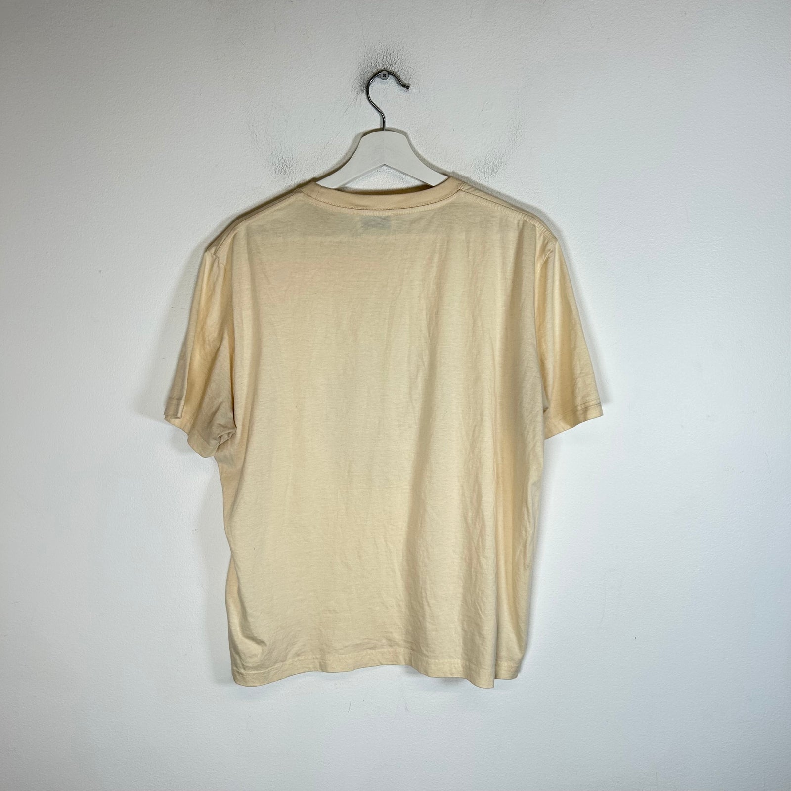 Lanvin x A Ma Maniere Cream Embroidered Logo T-Shirt Size L