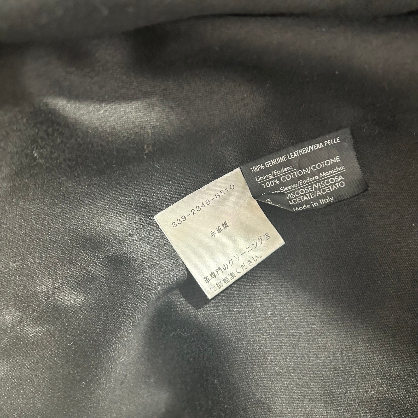 Gucci Leather Bomber Jacket Size 46