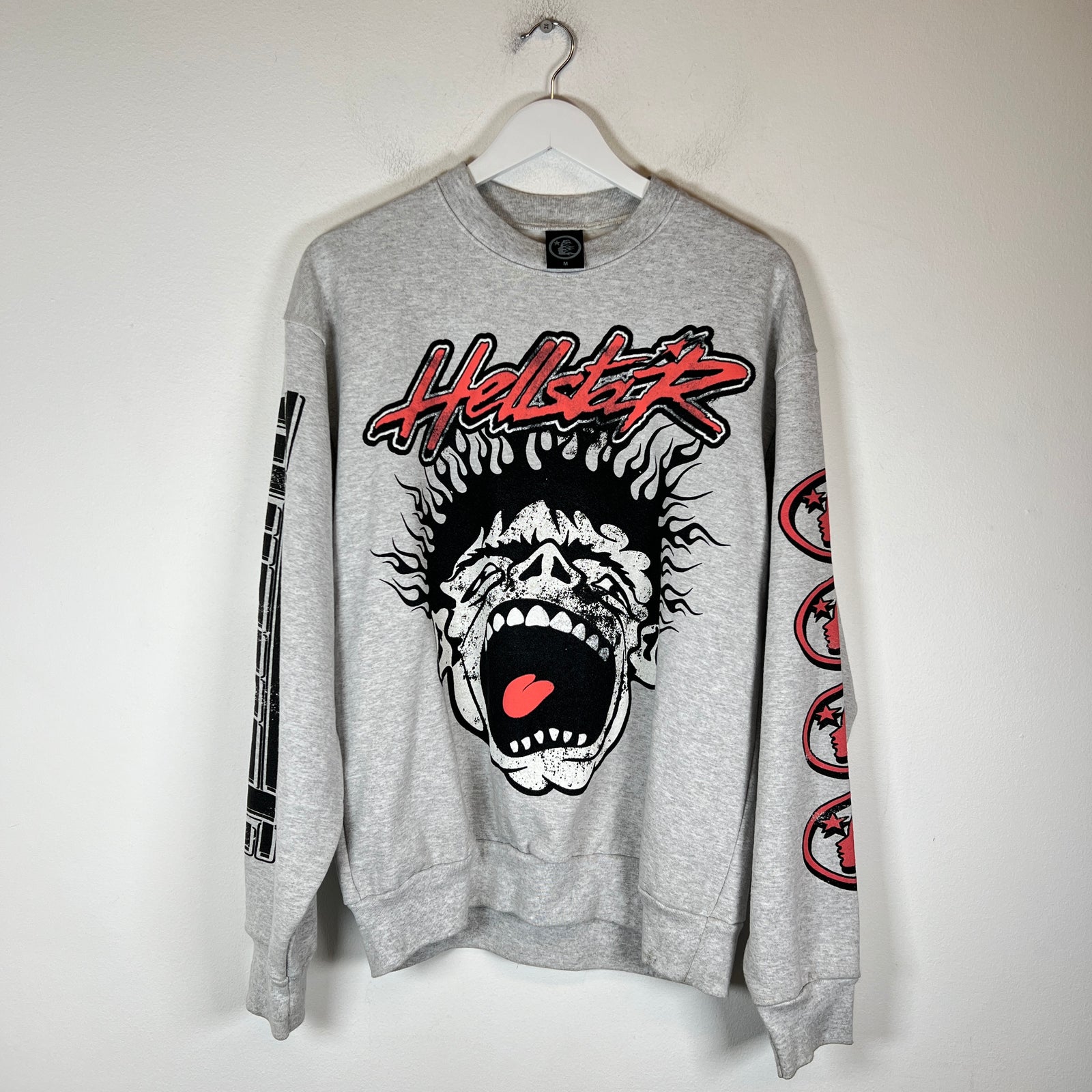 Hellstar Grey/Red 1996 Records Crewneck Size M