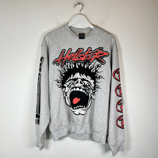 Hellstar Grey/Red 1996 Records Crewneck Size M